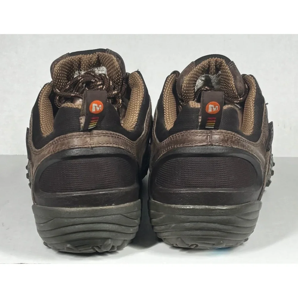 Merrell Intercept Urban Dark Brown Leather Hiking Shoes Mens 10.5 Vibram J75117
